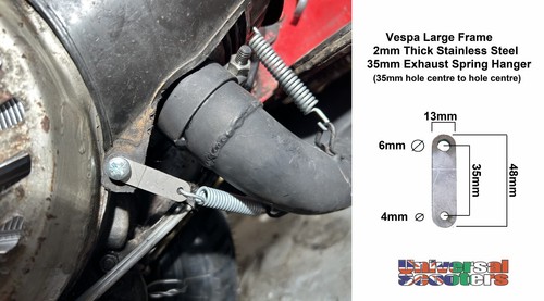Vespa exhaust spring - vespa, mounting