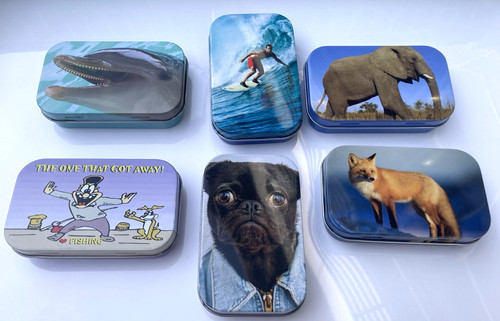 Hinged metal tobacco tin - hinged,