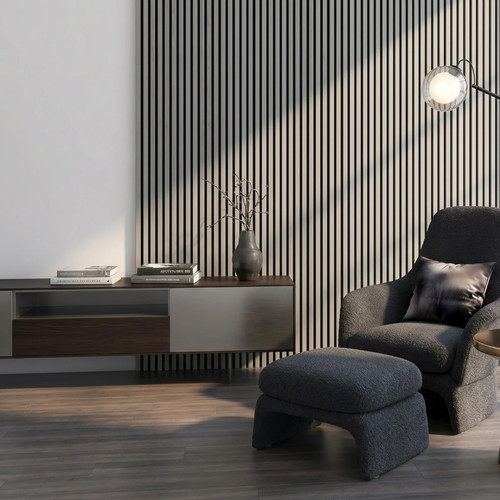 Silver oak slatted - oak,