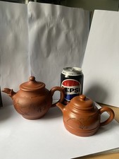2 x Vintage   Chinese  Yixing   Zisha clay  Teapots.