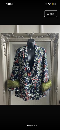 Zara ladies floral blazer - floral, faux
