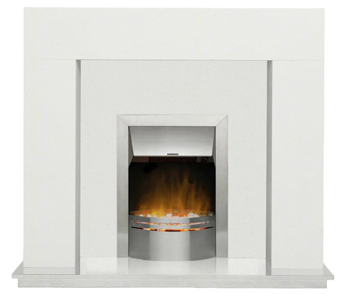 New white marble - white, fireplace
