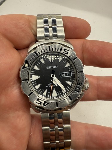 Seiko srp307j1 black monster - seiko,