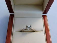 H SAMUEL FOREVER 18CT WHITE GOLD 0.38CT DIAMOND RING SIZE J 1/2 - RRP £2499  