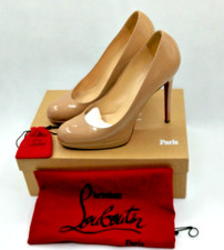Louboutin simple pump nude 39 size 6 100mm patent