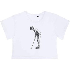 'Golf Lady' Women's Cotton Crop Tops (CO045773)