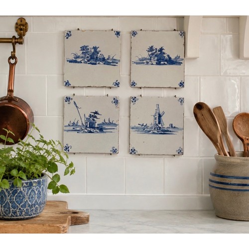 Antique delft tiles hand - antique,