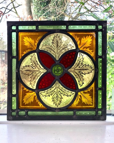 Stained glass window panel - glass,