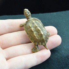 Vintage Brass Turtle Figurine Statue Home Ornaments Animal Figurines Gift