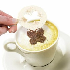 Eddingtons Coffee Stencil Set Of 16 Designs - Coffee Cappuccinos Latte Sprinkles