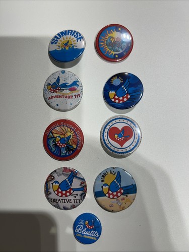 Blue tits swimming badges - tits,