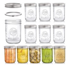 Tebery 12 Pack 16oz Mason Jars