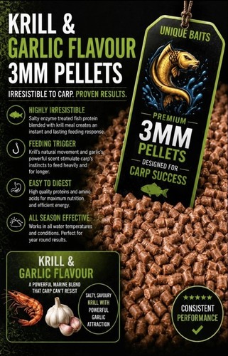 Krill garlic 3mm - 3mm, fishing