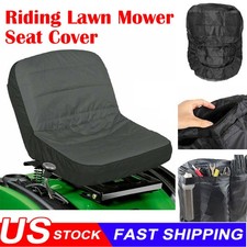 Universal Riding Lawn Mower Tractor Seat Cover Padded Comfort Pad Storage Gray