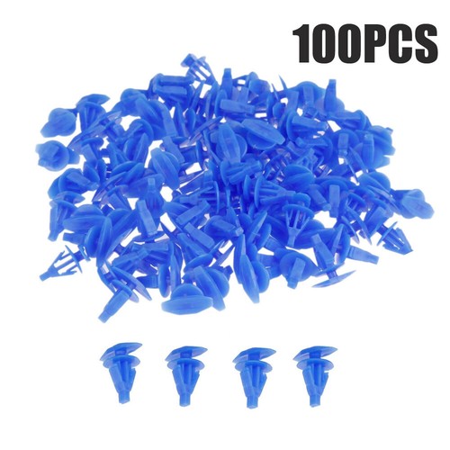 Blue fasteners clip car door - car,