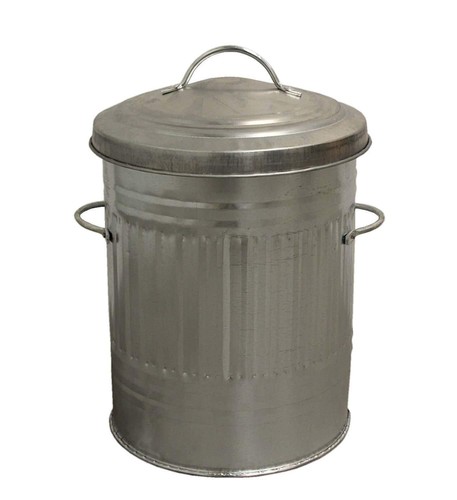 Silver 30l litre galvanised - silver,