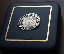 RARE 1573 Elizabeth I Hammered Silver Sixpence MM. Ermine BOXED