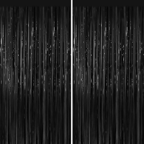 Pack black foil curtain - black,