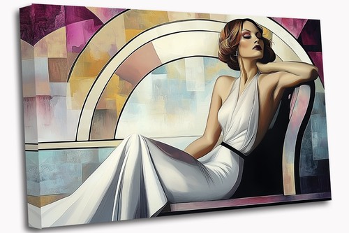 Art deco lady posing - deco,