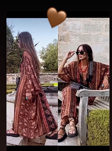 Zara printed kaftan khaki - zara,