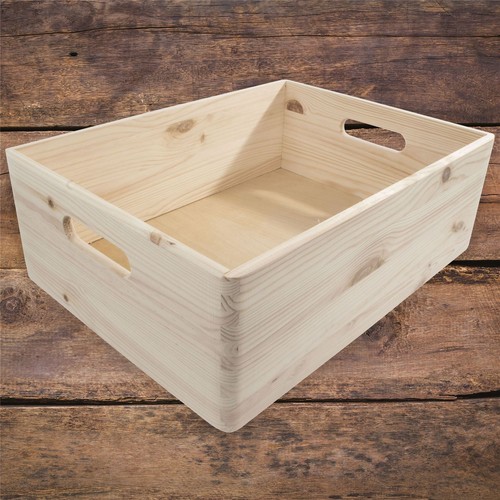 Large wooden decorative crate - wooden,