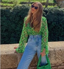 ZARA geometric print sheer