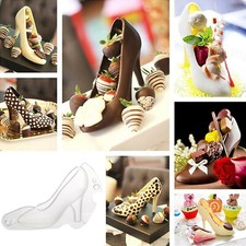 Plastic Clear High Heel Shoe Chocolate Mould DIY Cake 3D Candy Molding Make SetK