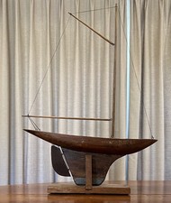 Vintage Wooden Pond Yacht Hull