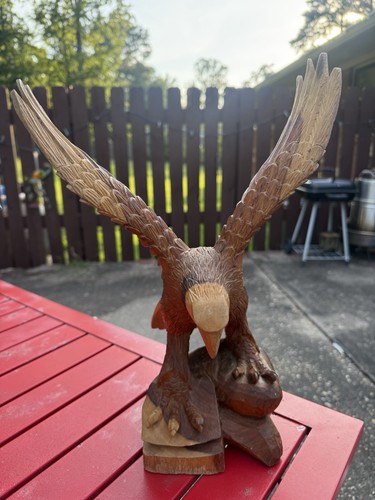 Vtg hand carved rustic - rustic, wooden