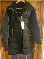 Zara Womens Padded Coat L Black Bnwt