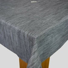Grey Linen Tex PVC Vinyl Wipe Clean Oilcloth Tablecloth