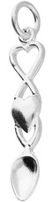 silver welsh love spoon pendant charm 925 sterling silver good fortune love new