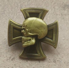 Iron Cross Skull Metal Enamel