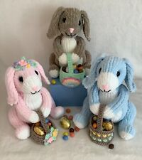 KNITTING PATTERN - Easter Bunny Rabbits soft toy - King Cole Yummy yarn