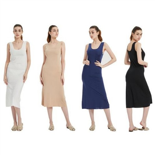 Lady full slips under dress - lady,