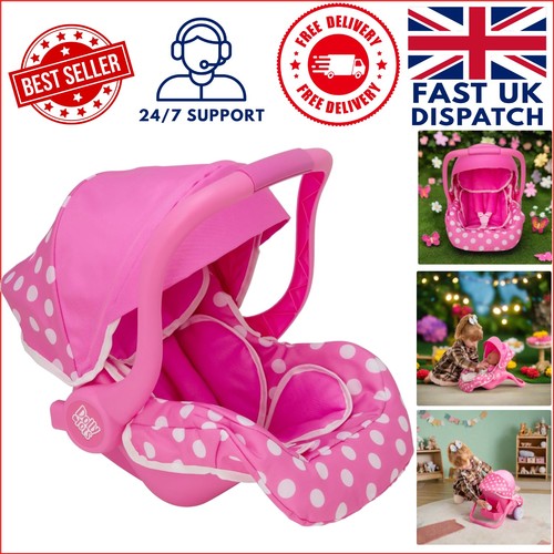 Adorable pink doll car - doll, seat