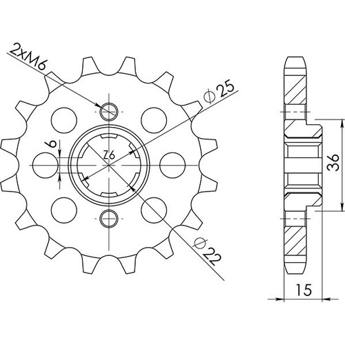 Sprocket p525 z15 - sprocket,