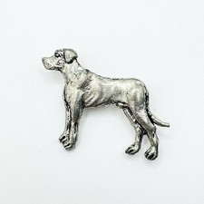 Vintage Geat Dane Pewter Pin