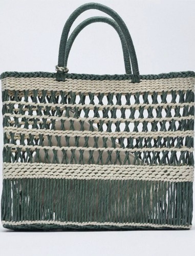 Zara braided tote shopper bag - tote,