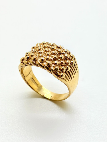 9ct yellow solid gold row - yellow, 6