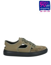 RRP€450 FABIANA FILIPPI Canvas Sneakers US6 UK3 EU36 Green Cutout Made in Italy