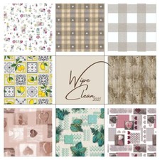 Luxury Square Pvc Vinyl Table Cloth Dining Table Cover Protector Multiple Design