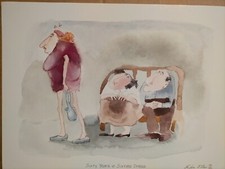 Sixty Year's In Sixties Dress Erika Oller humorous print