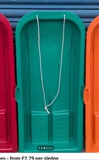 NEW Heavy Duty Adult Kids Sledge Sled Toboggan Snow Outdoor Sport Slider Green