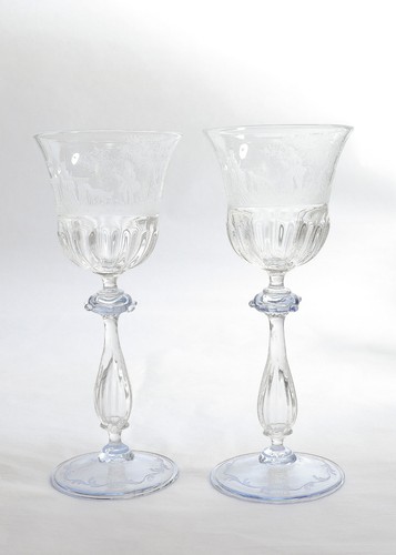 Pair salviati engraved - of,