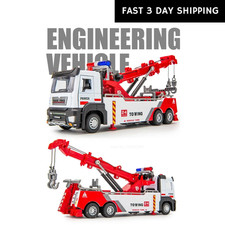1:32 Tow Truck Metal Alloy Vehicle Recovery Model Toy Car Lorry Fire Engine