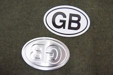 Vintage Classic Metal GB Great Britain Plates Car Badge Retro Oval Plate