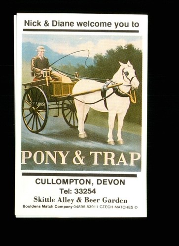 Matchbox label pub - pony, &