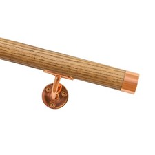 Handrail | Copper & Oak – Flat End Caps