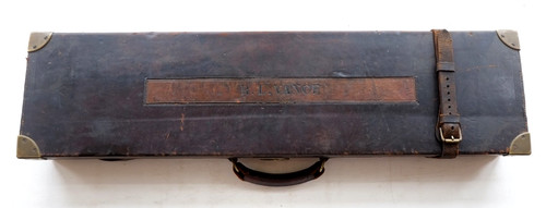 Leather gun case brass - leather,